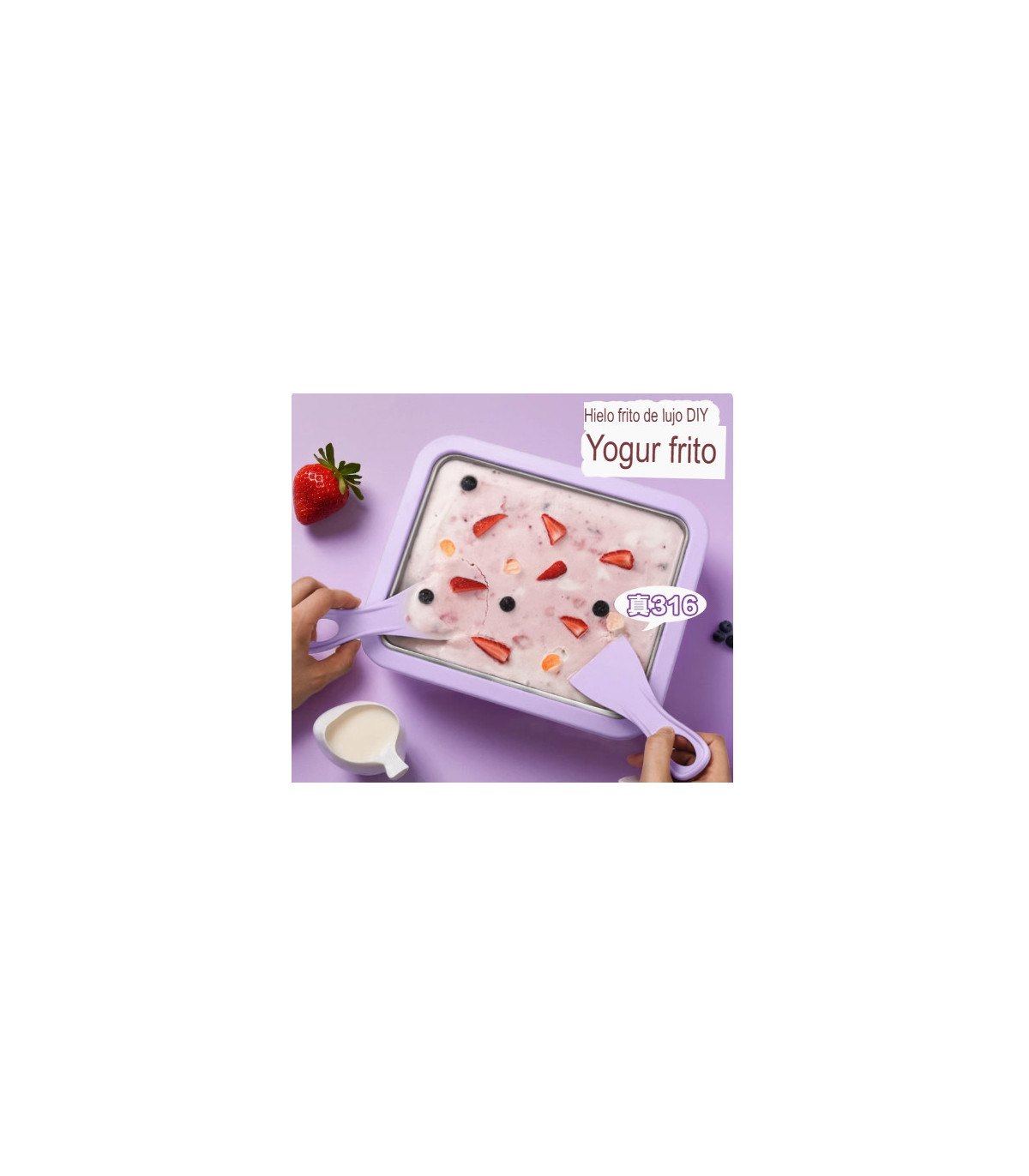 Placa para hacer helados fritos