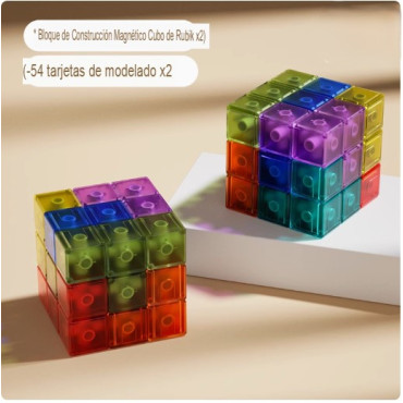 Desafío Mental Montessori: Juego de Cubos Rubik Magnéticos para 2 Jugadores