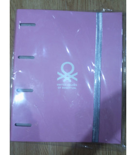 CARPETA PORTAFOLIOS FOLIOS INCLUIDOS DE UNITED COLORS OF BENETTON COLOR ROSA