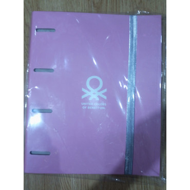 CARPETA PORTAFOLIOS FOLIOS INCLUIDOS DE UNITED COLORS OF BENETTON COLOR ROSA