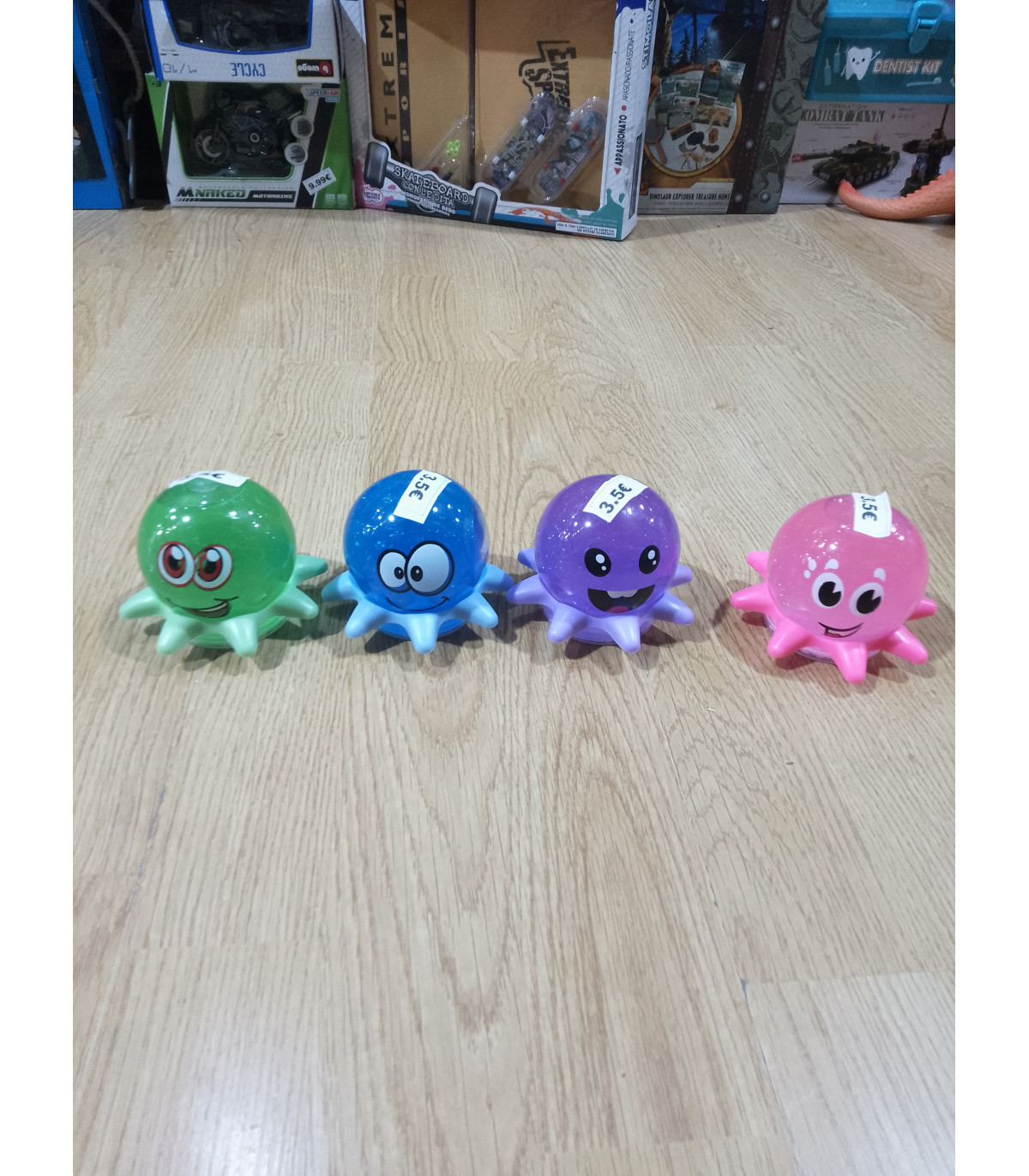 SLIMES CON FORMA DE PULPO COLORES VARIADOS