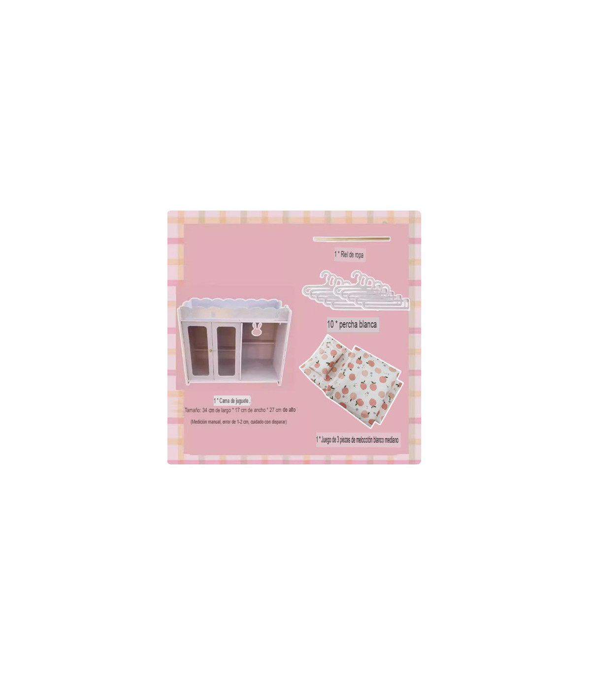 Literas de Madera para Cotton Dolls | Accesorios para Casas de Muñecas