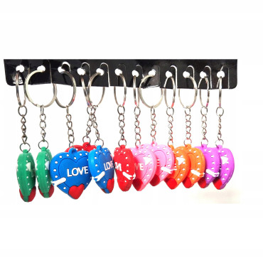 Llavero de cadena con dije de corazón