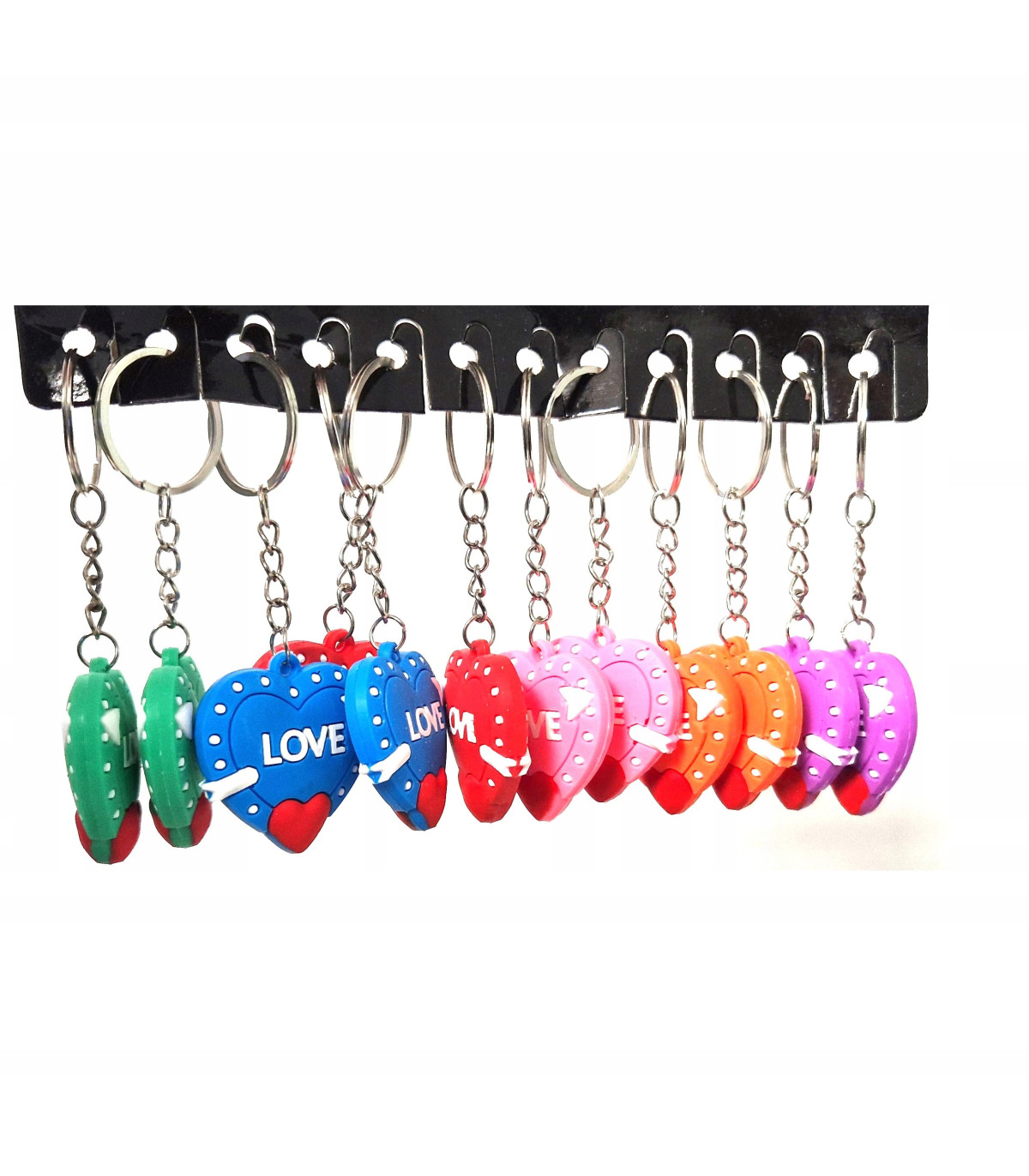 Llavero de cadena con dije de corazón
