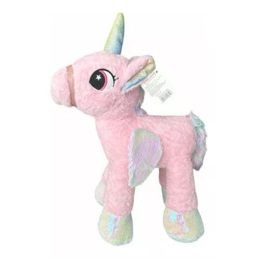 Peluche de Unicornio Rosa de Felpa Suave y Adorable