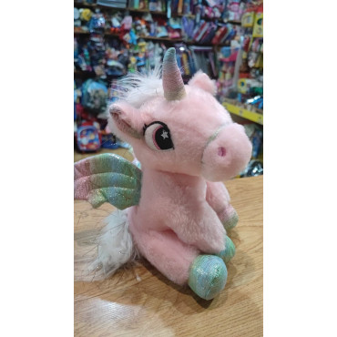 Peluche de Unicornio Rosa de Felpa Suave y Adorable