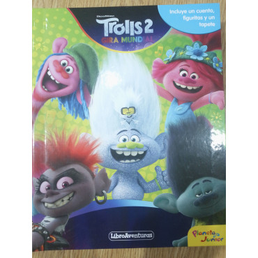 CUENTO CON FIGURAS Y TAPETE DE TROLLS 2 GIRA MUNDIAL