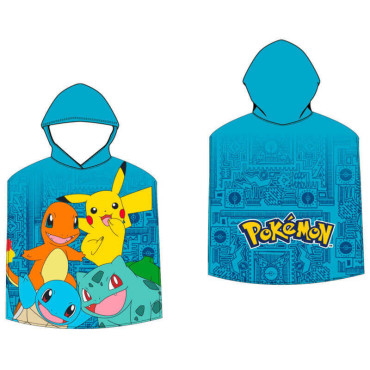 Poncho Toalla Playa Microfibra Pokemon 50x100cm