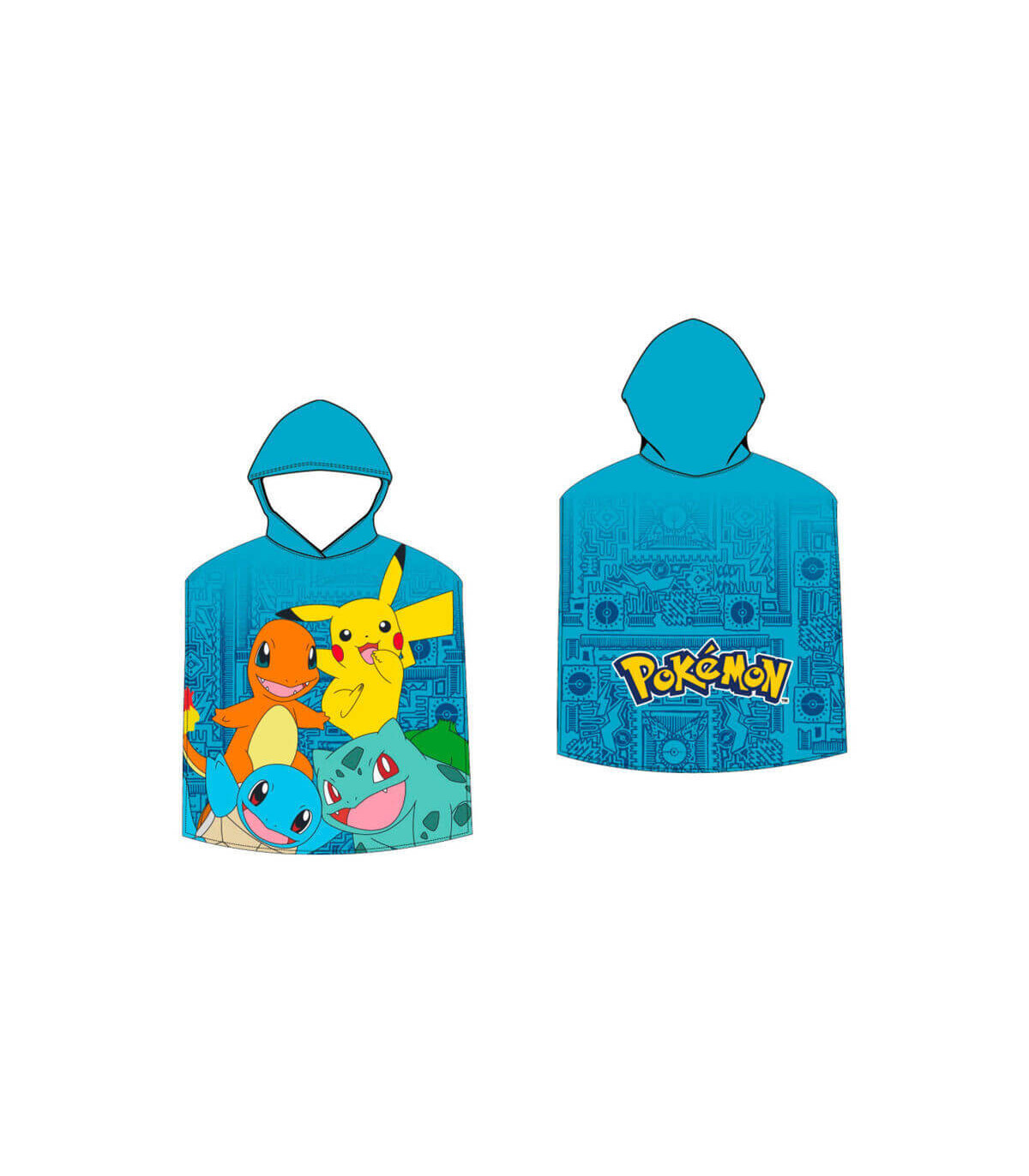 Poncho Toalla Playa Microfibra Pokemon 50x100cm