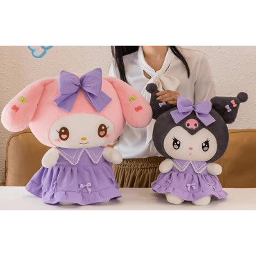 Set Peluches Sanrio 20cm: Kuromi & My Melody - ¡Lindos!