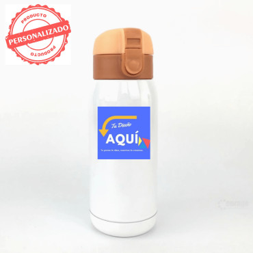 Termo Térmico Personalizado Naranja 360ml (6 Horas)