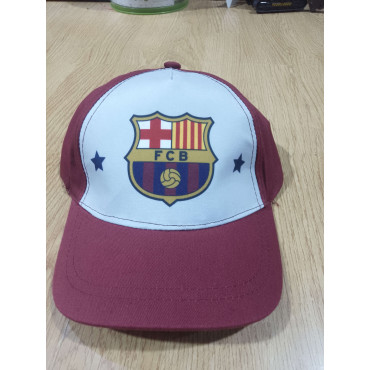 GORRA DE FC BARCELONA COLOR ROJO Y BLANCO