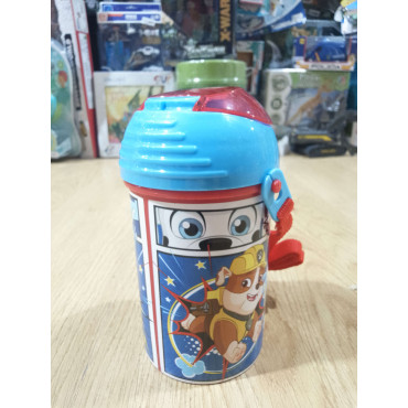 Botella con Pajita Patrulla Canina 450 ml | Diseño Oficial Paw Patrol – Albithinia
