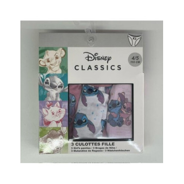 Pack Braguitas Stitch Niña (3 Unidades) | Ropa Interior Disney | Albithinia