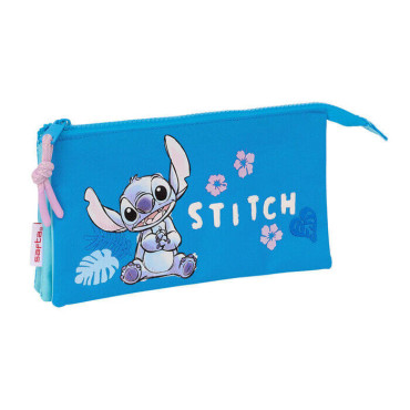 Estuche Triple Safta Stitch Hawaii | Estuche Escolar Disney | Albithinia