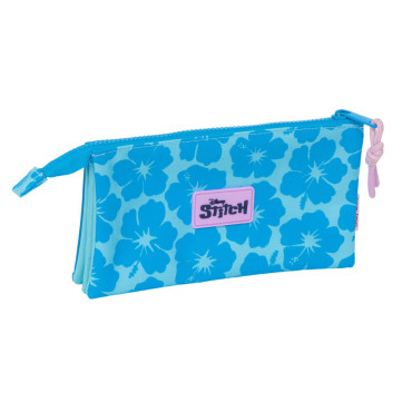 Estuche Triple Safta Stitch Hawaii | Estuche Escolar Disney | Albithinia