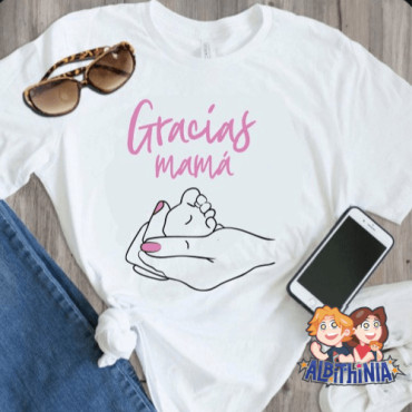 Regalo Día de la Madre Personalizado: Camiseta Recta Entallada Única