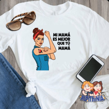 Regalo Día de la Madre Personalizado: Camiseta Recta Entallada Única