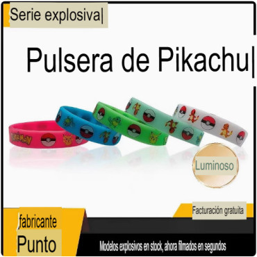 Set 12 Pulseras Silicona Pokémon Coleccionables Fans