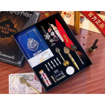 Set Retro Británico Harry Potter: Cuaderno, Pluma, Tinta - Escritorio Mágico Clásico