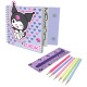 Libreta Kuromi para Pintar + Estuche de Colores | Albithinia