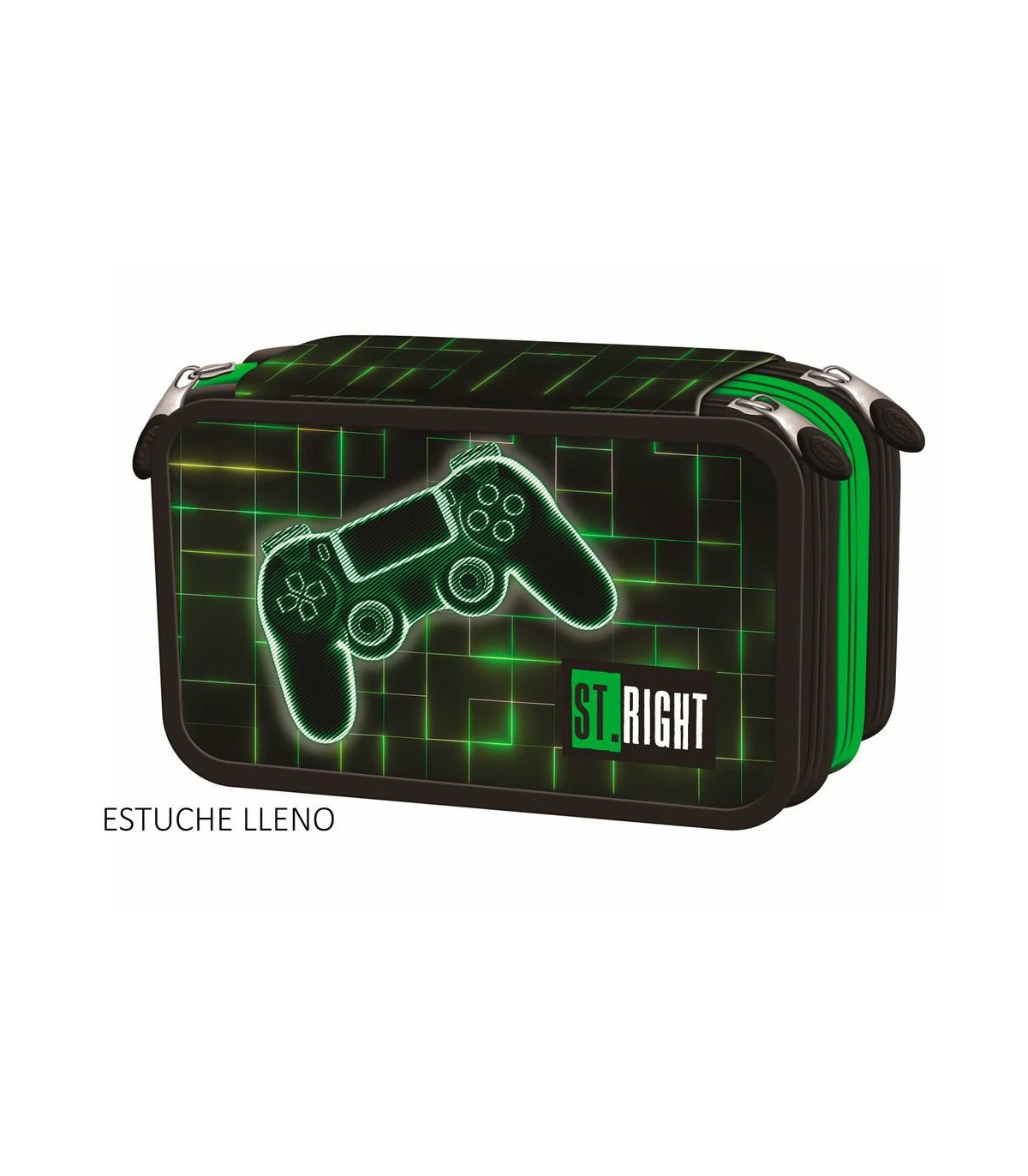 Super Estuche Triple ST.RIGHT - Triple Organización y Diversión para Aventureros - Resistente, Colorido y Perfecto Compañero Esc
