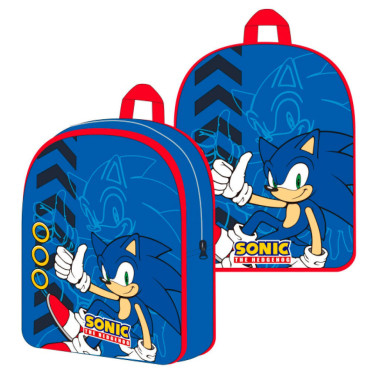 Súper Mochila Aventura Sonic 30cm: ¡Imagina, Corre y Explora con tu Pequeño Héroe! | Diseño Resistente y Espacioso para Misiones