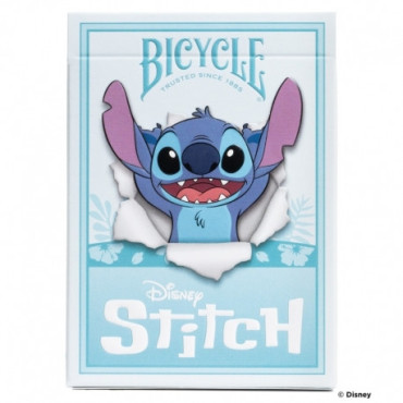 Naipes Mágicos Disney: Aventuras con Stitch & Angel - 54 Cartas Bicycle de Calidad Premium para Niños y Coleccionistas - Diversi