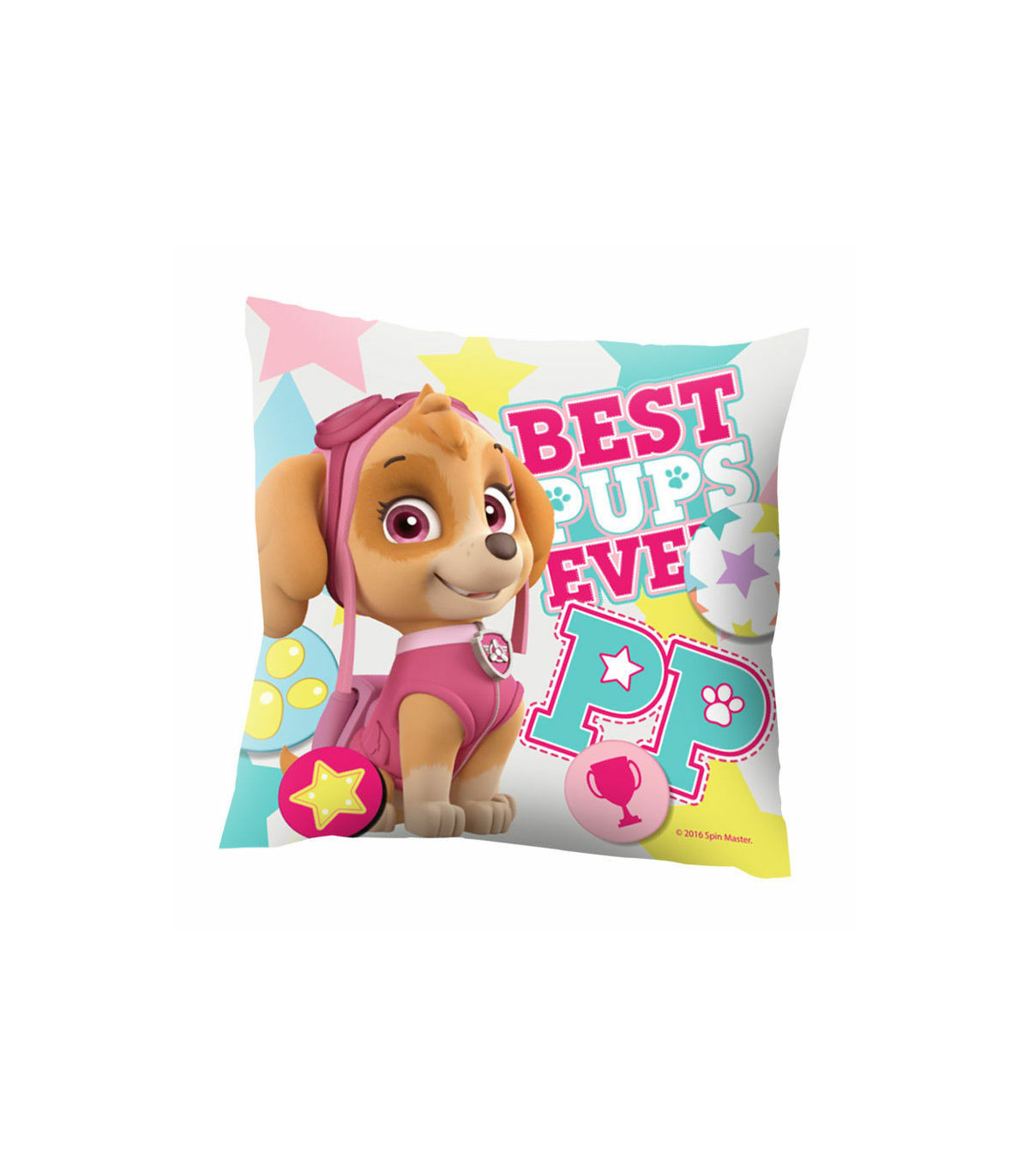 Aventuras de Ensueño: Cojín Paw Patrol Skye y Everest 40x40cm - Transforma Siestas en Misiones Mágicas | Albithinia.com