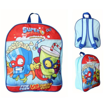 Mochila Aventura Infantil SuperZings: Pow Corn vs Sugar Rush 30cm - ¡Elige el compañerismo perfecto para pequeñas grandes aventu