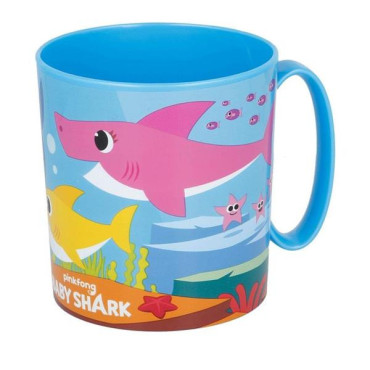 Taza Bajo el Mar Azul con Babyshark Feliz - Desayuno mágico para pequeños aventureros - Resistente, libre de BPA, inspira creati