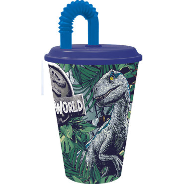 Vaso Aventuras Dinosaurias Jurassic World para Niños - ¡Hidratación y Diversión Prehistórica! Libre de BPA, para manos pequeñas