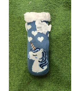 Unicornio Mágico Calcetines Invierno Azul 32-35: Abrigo Mágico y Fantasía para Niños - Albithinia.com