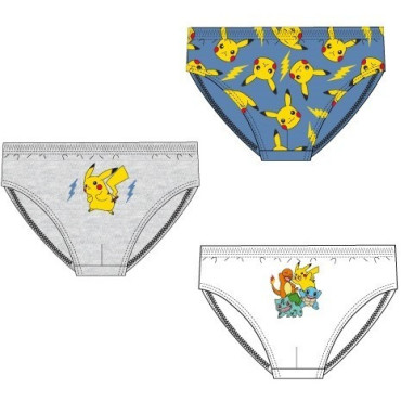 Set de 3 Slips Pokémon - Confort y Aventura para Pequeños Entrenadores - Ropa Interior Divertida y Suave en Albithinia.com