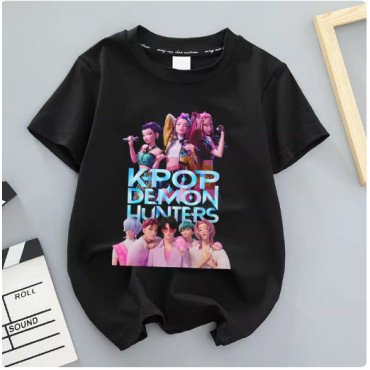 Camiseta Demon Hunter Girls Group K-Pop para niños - ¡Estilo Idol y Anime!