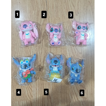 Figuras de Stitch y Ángel | Set de 6 Muñecos Coleccionables