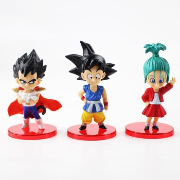 lote de 13  figuras Dragon Ball Z Figures Son Goku Gohan Goten Vegeta Trunks Bulma Pan Chichi Piccolo Krillin Anime