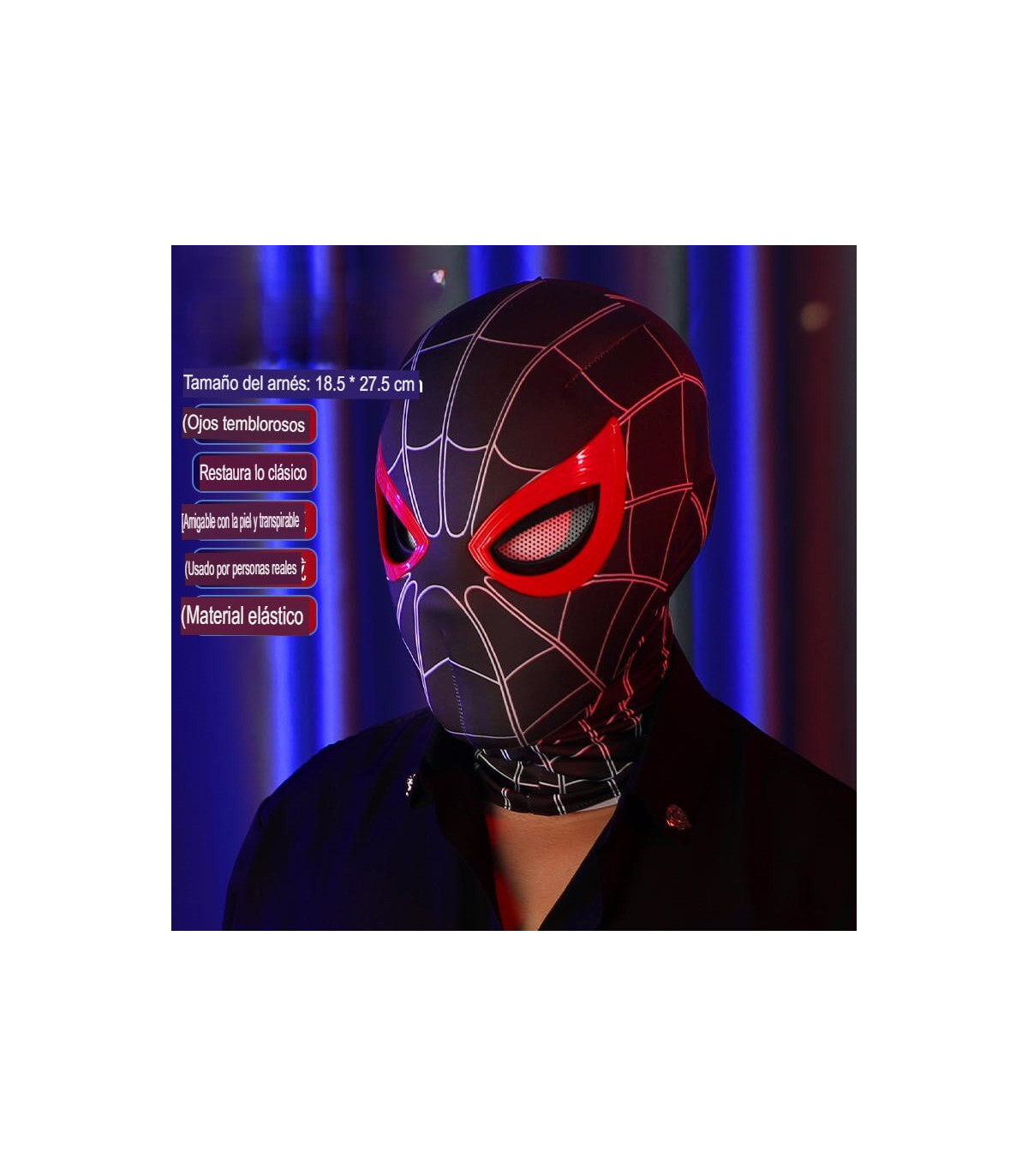 Máscara electrónica de Spider Man: El Héroe de Nueva York con luces y más