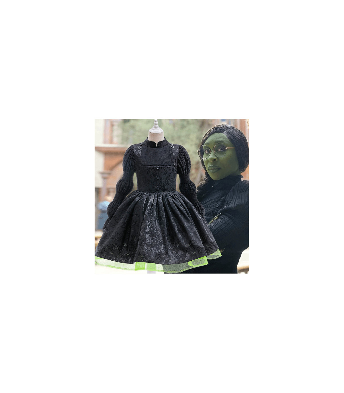 Cosplay Bruja Glinda Oscura | Versión Reina Gótica en Negro