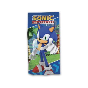 Toalla de Playa de Algodón Sonic para Niños y Adultos - Diseño Divertido
