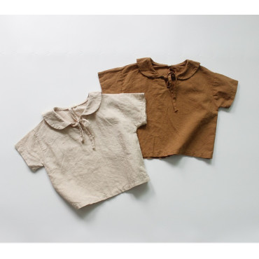 camisetas de verano de lino de algodón