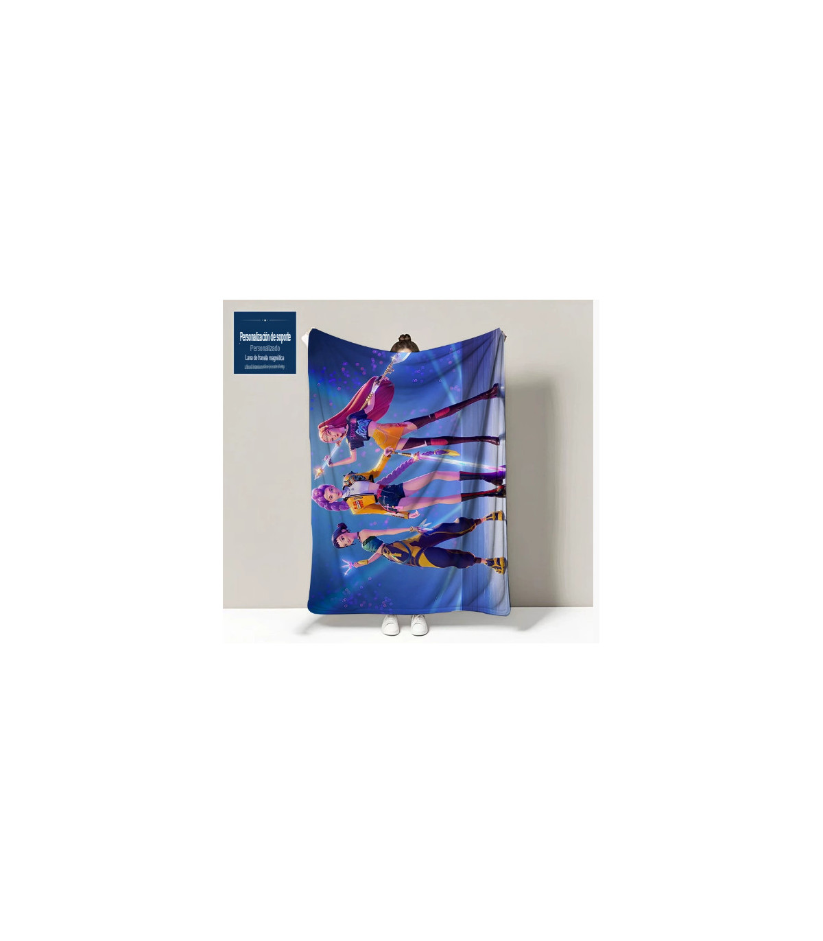 Toalla Oficial Huntrix Kpop Demon Hunters | Diseño Rumi Zoey Mira | Microfibra de Alta Absorción