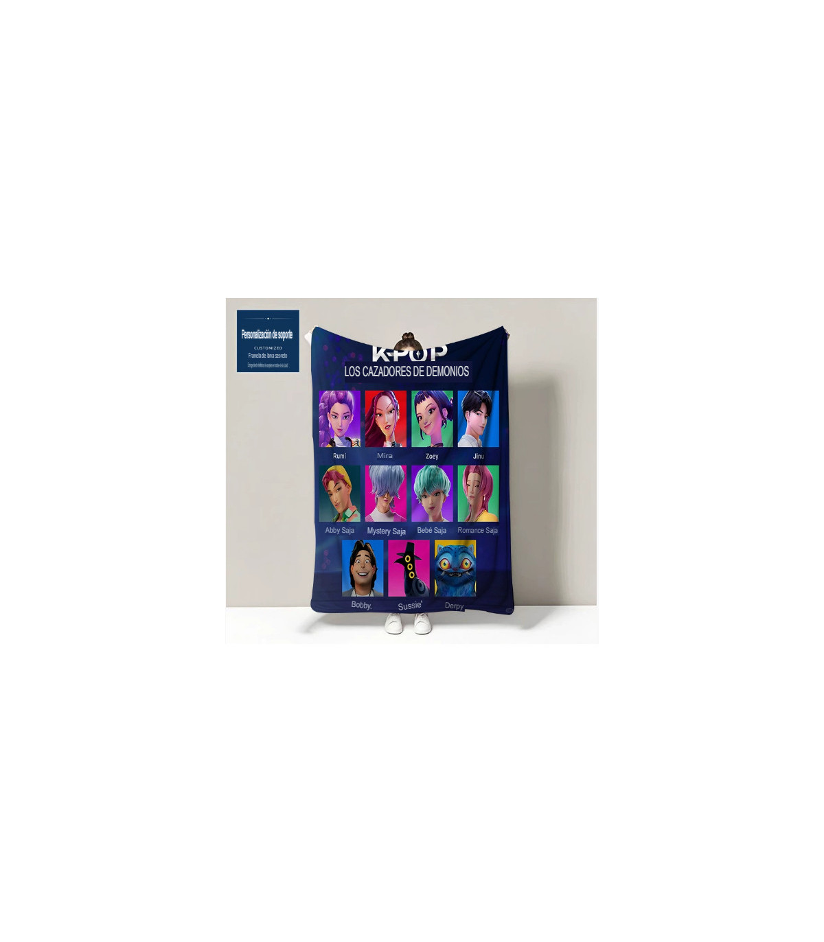 Toalla Oficial Huntrix Kpop Demon Hunters | Diseño Rumi Zoey Mira | Microfibra de Alta Absorción