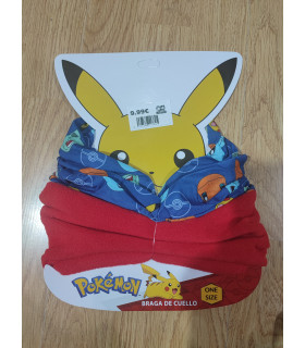 Braga cuello Pokémon Pikachu Squirtle | Roja y calentita