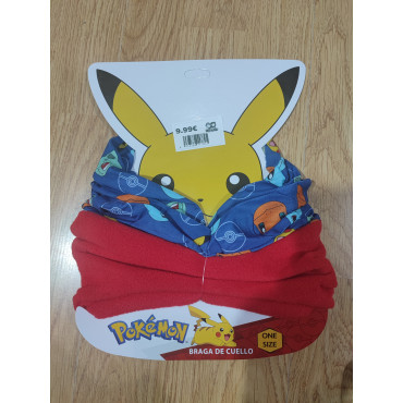 Braga cuello Pokémon Pikachu Squirtle | Roja y calentita