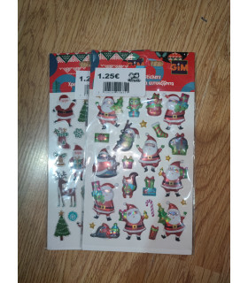 Pegatinas 3D Papá Noel y regalitos | Decoración de Navidad