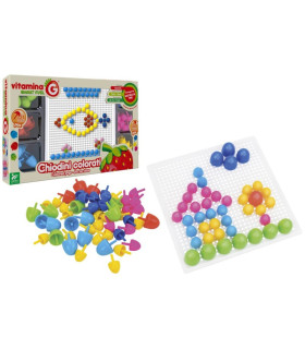 Set De Mosaico De Plástico 21 Piezas Grandes Y 60 Piezas Medianas