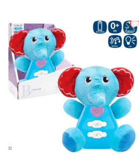 Elefante Peluche Musical Actividades 15 X 10 X 16,50 Cm