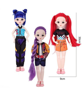 muñecas grandes musicales k pop demon hunters con ojos 3d