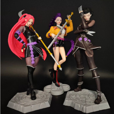 Set de Estatuas Coleccionables Huntrix: K-pop Demon Hunter – Trío de Guerreras (Zoe, Mira & Rumi) Edición "Vanguardia de Almas"